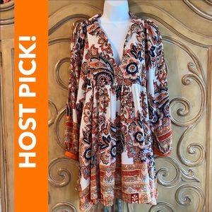 🎉🎉Host Pick🎉🎉NWT Free People print Dress